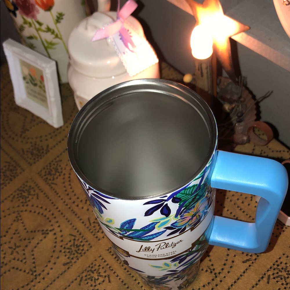 Lilly Pulitzer Stainless Steel 40oz Tumbler with Handle/Straw - Picture 8 of 11